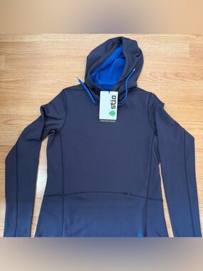 Stio Hoodie with Bright Blue Trim